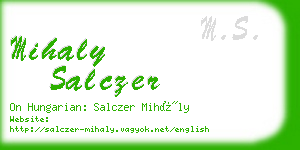 mihaly salczer business card